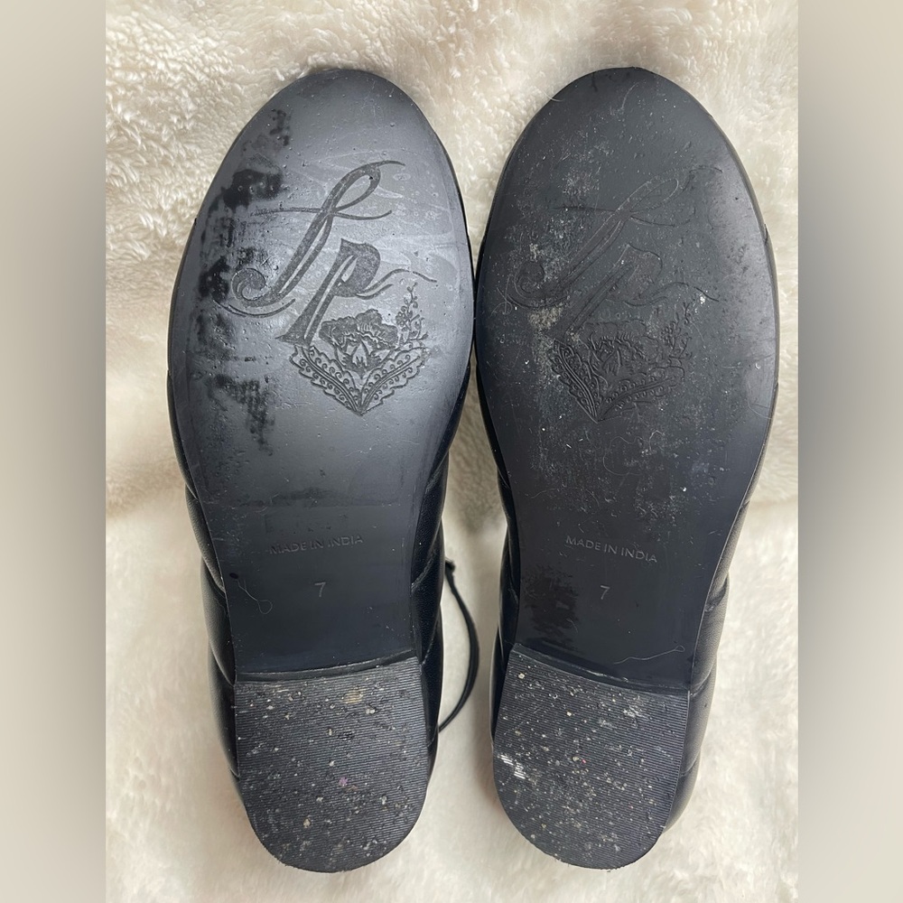 Free People On A Cloud Black Ballet Flats Sz 7 - Picture 3 of 6